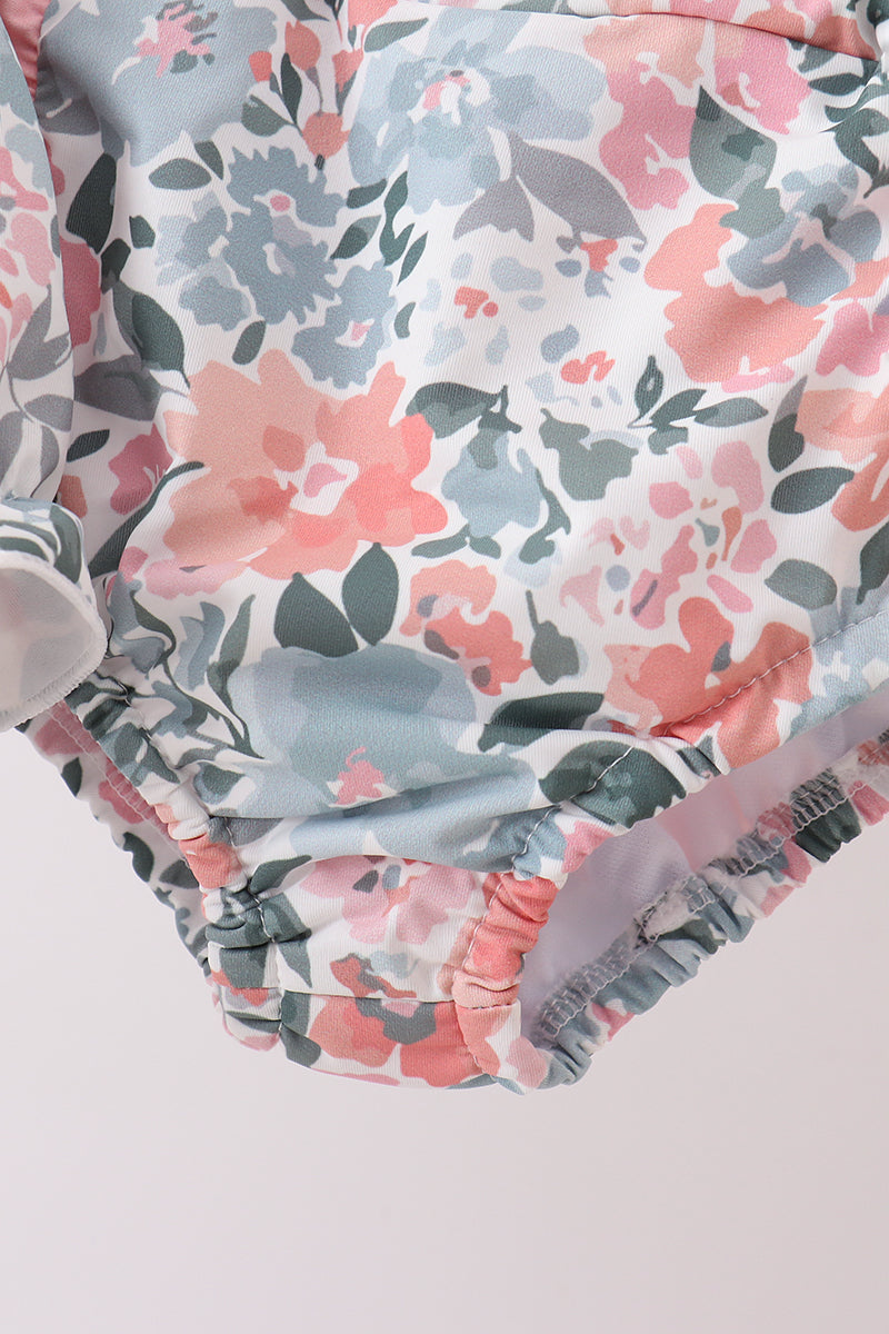 Whispering Blooms Smocked Swim Set | UPF 50+