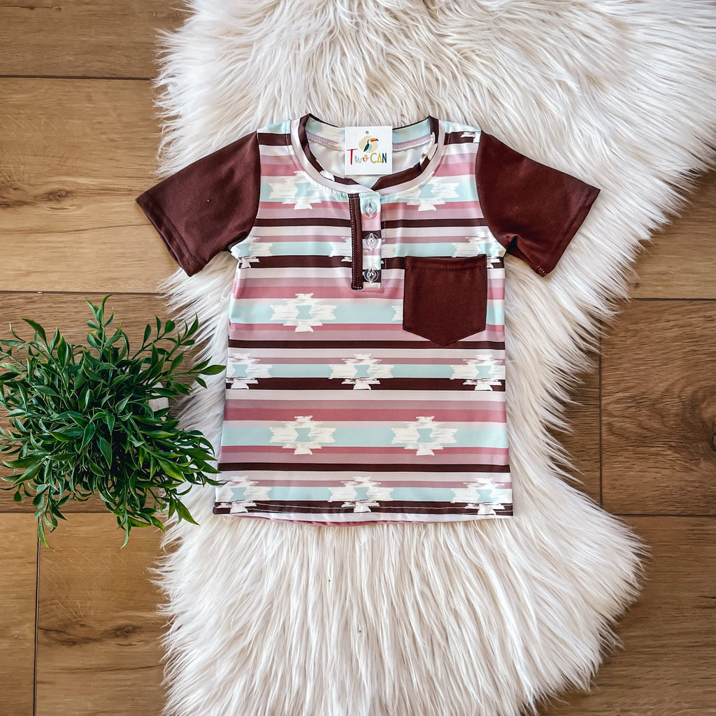 Turquoise Southwest Pocket Tee by Twocan