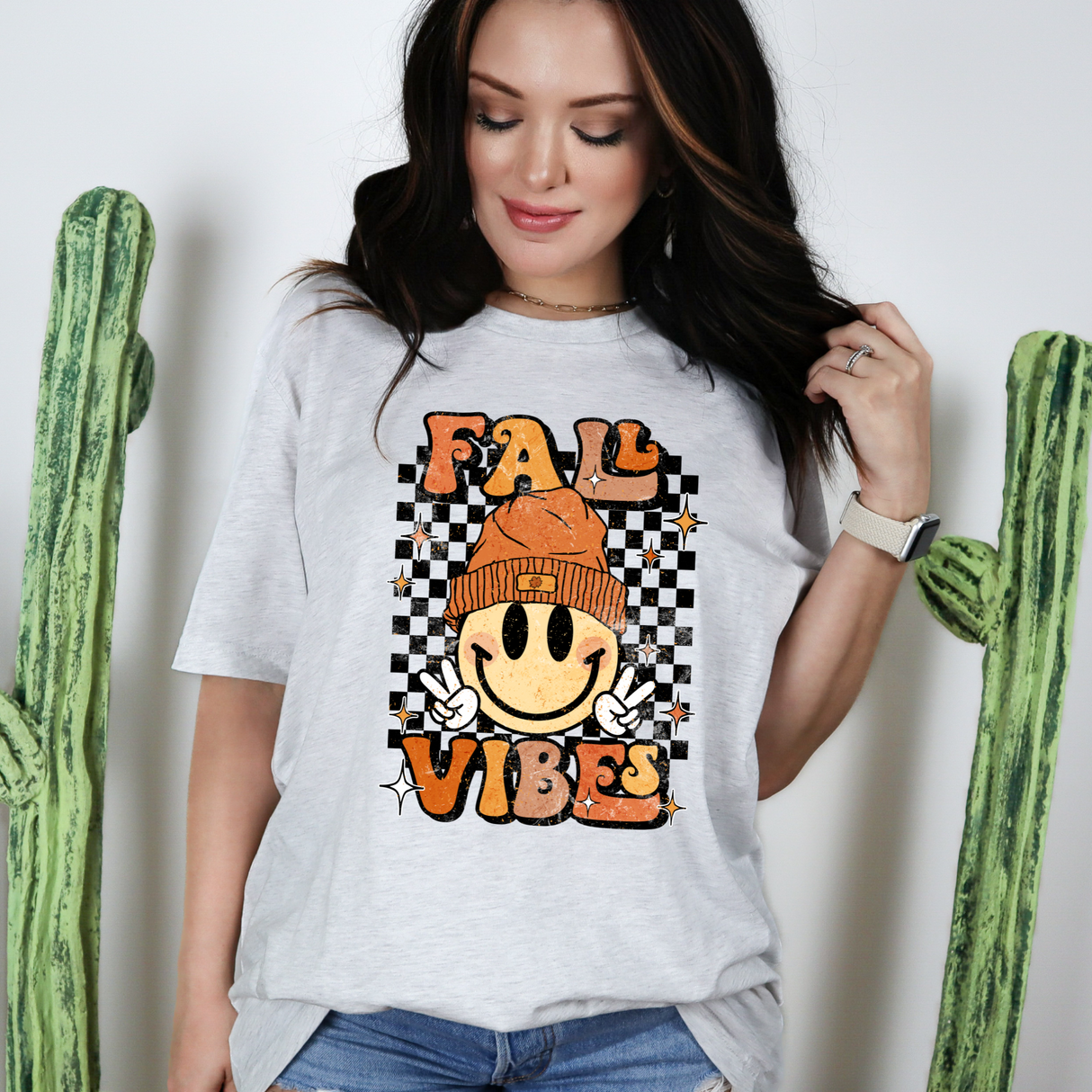 Smiley Fall Vibes | Graphic Tee or Sweatshirt