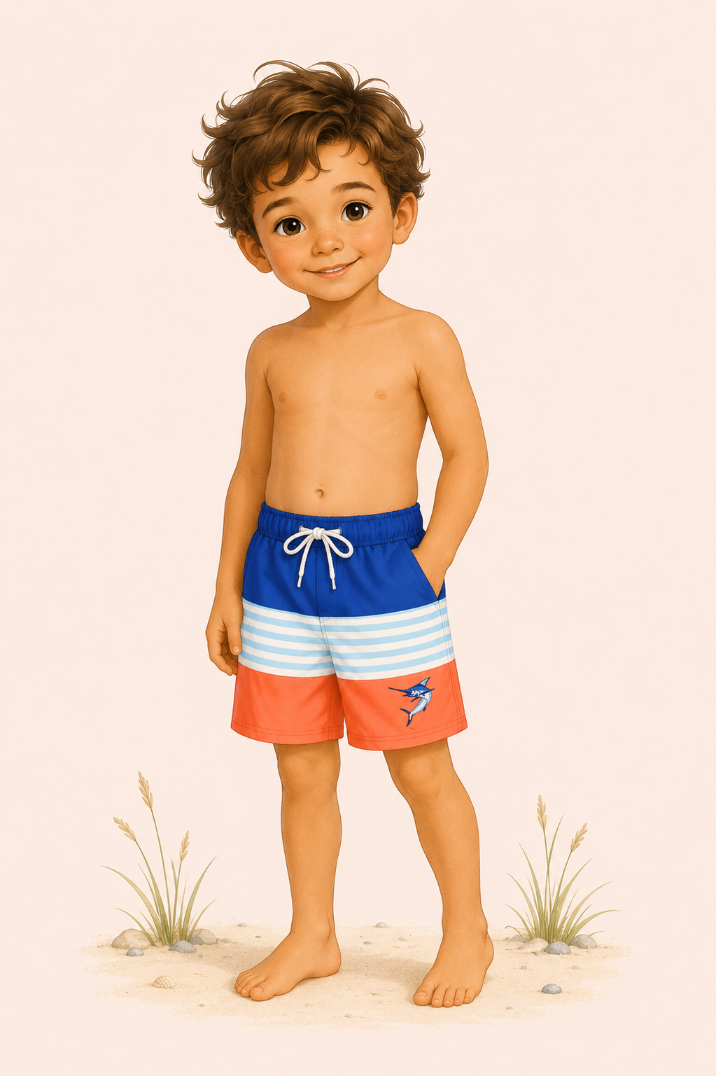 Marlin Tide Swim Trunks | UPF 50+