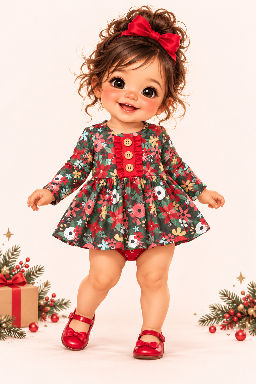 Pine & Petals Baby Skirted Romper | Pete + Lucy