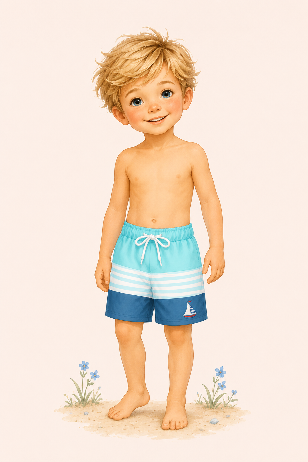 Sail Away Swim Trunks | UPF 50+