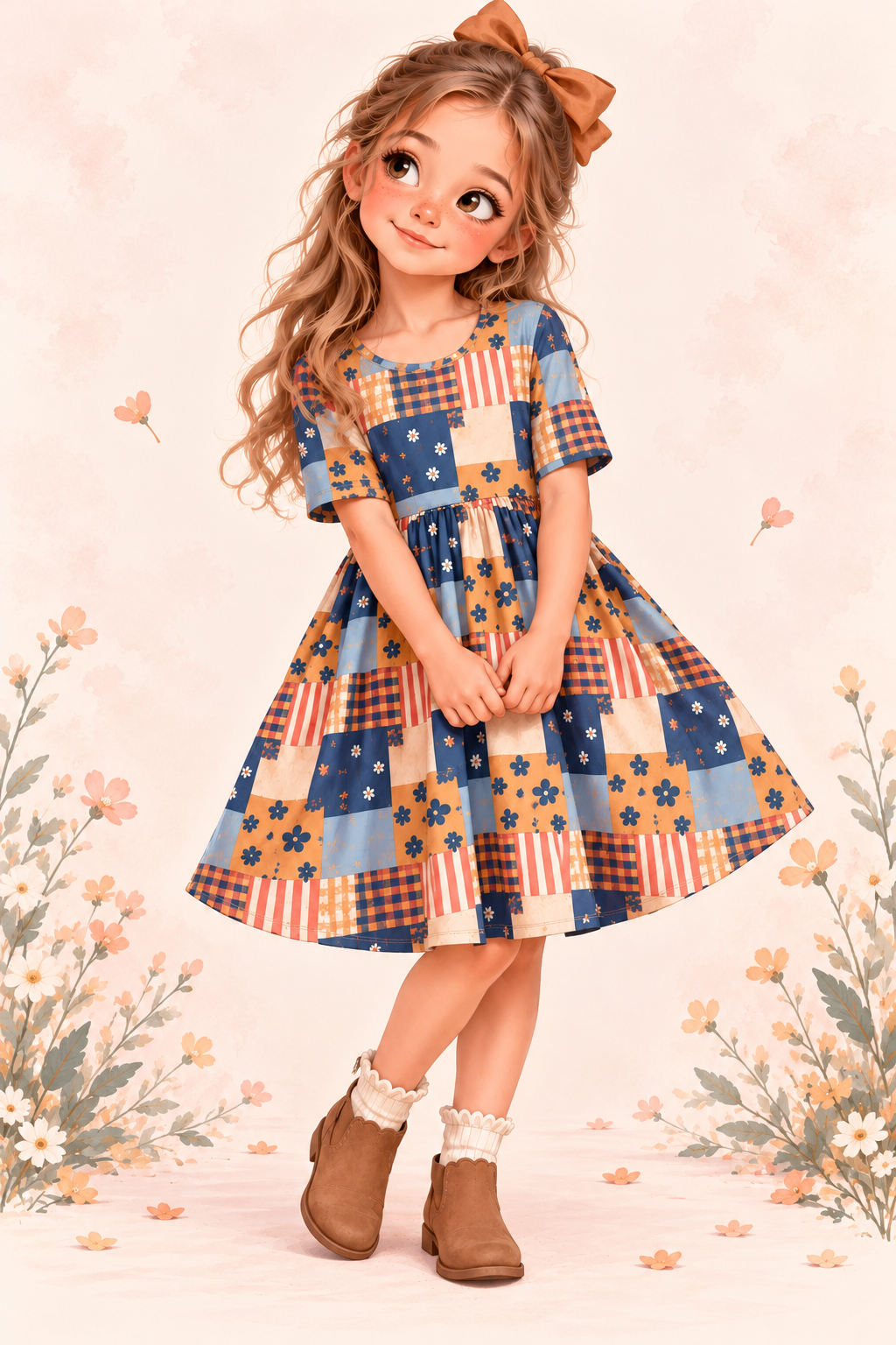 Quilted Garden Bamboo Twirl Dress | Landrie Lou