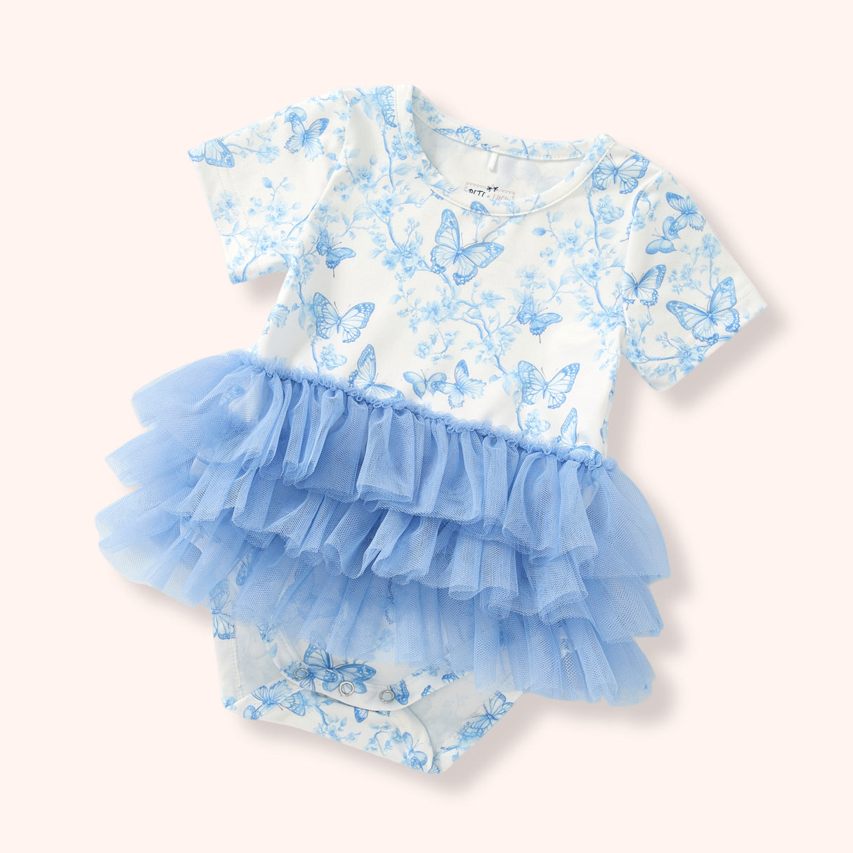 Baby Blue Vintage French Fairytale Baby Skirted Bubble | Pete + Lucy