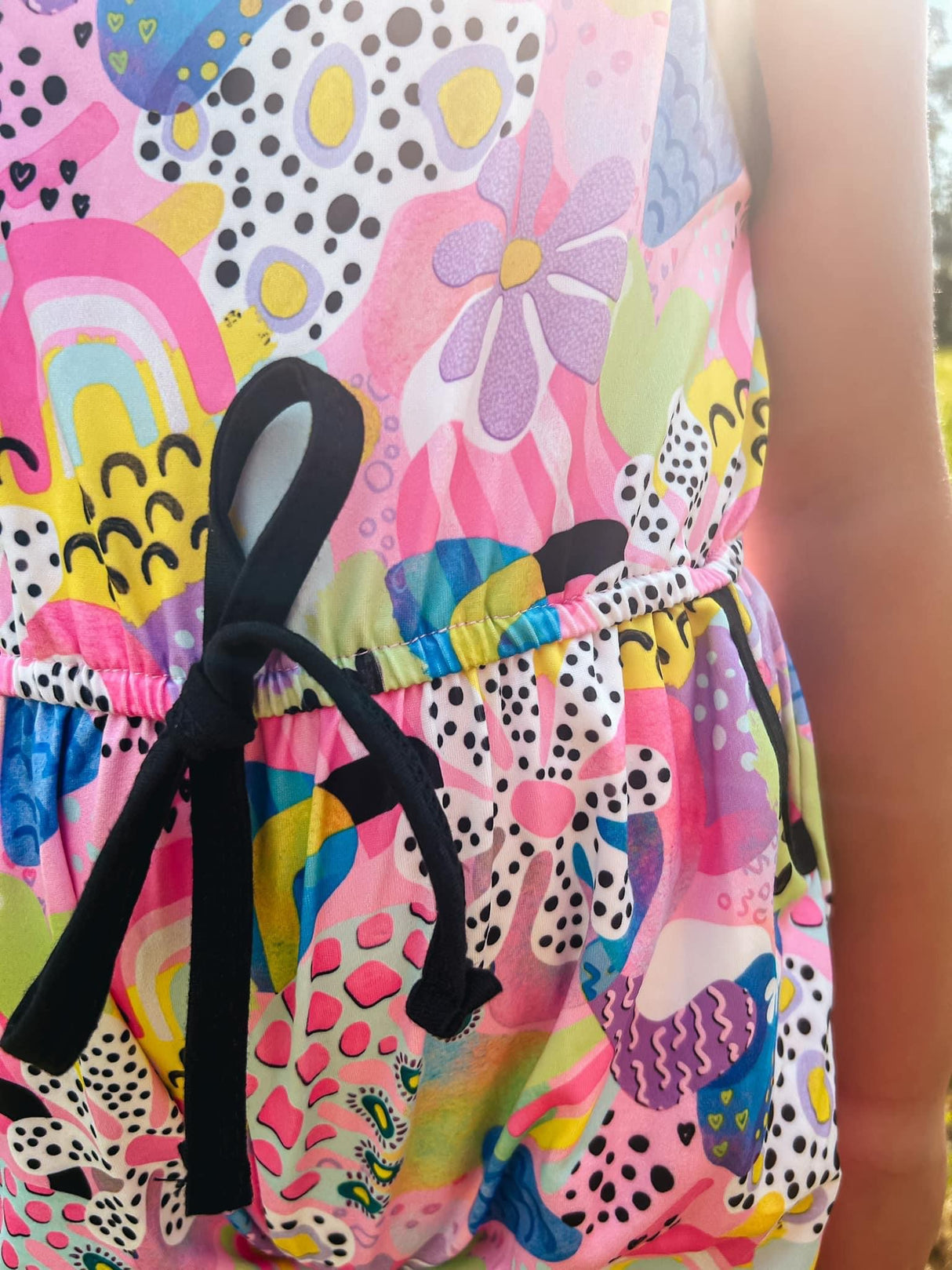 Retro Flower Power Shorts Romper by Twocan