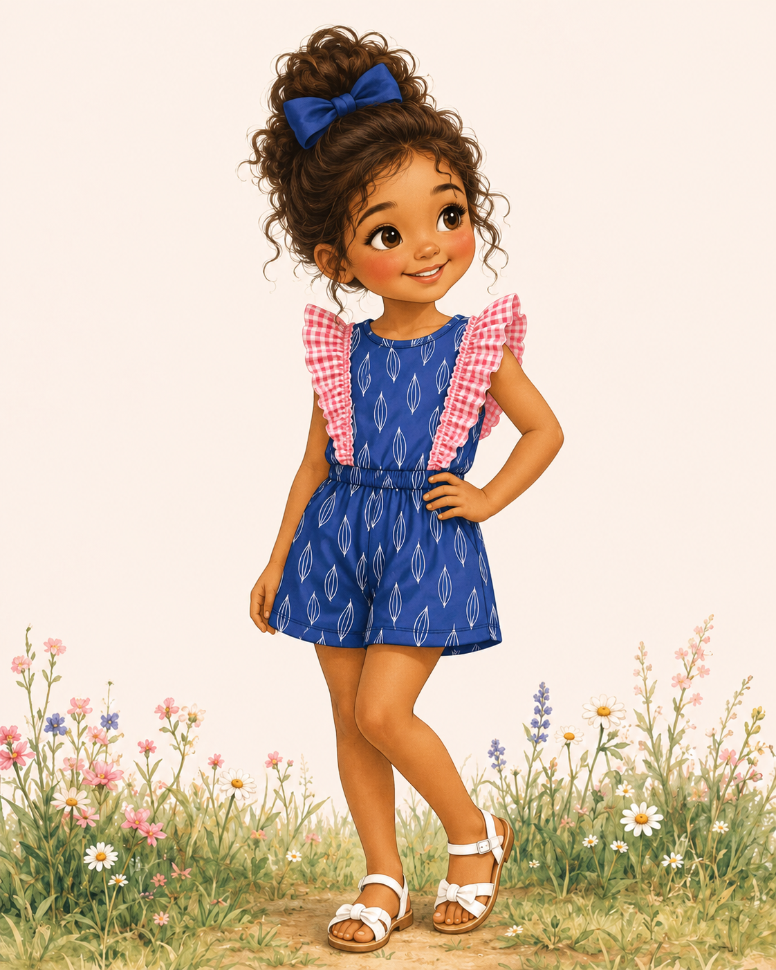 Americana Farmhouse Ruffle Romper | Wellie Kate