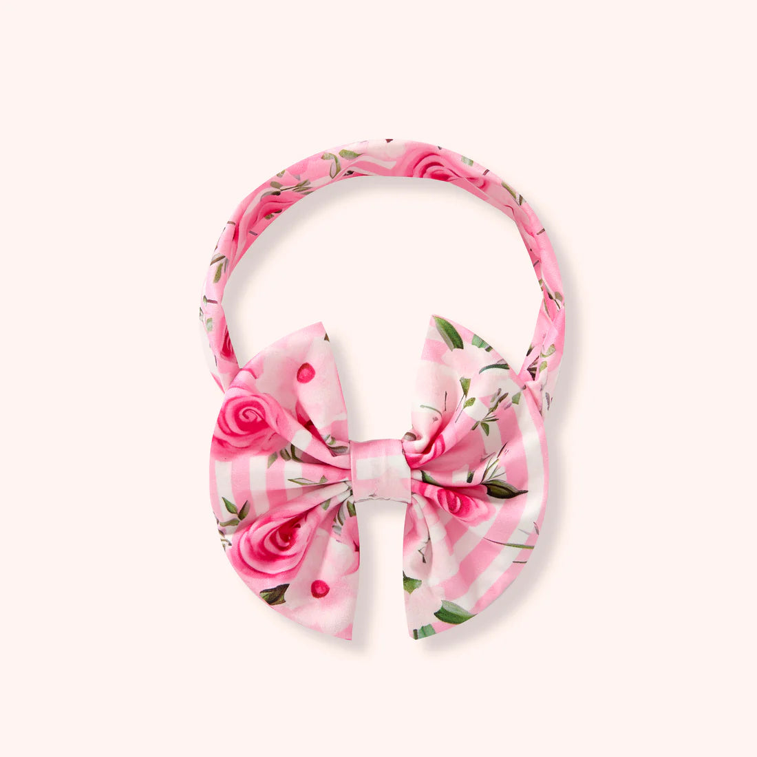 Pink Posies Bow Headband | Pete + Lucy | PREORDER