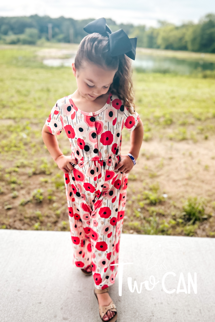 Coral Poppies Jumpsuit by Twocan