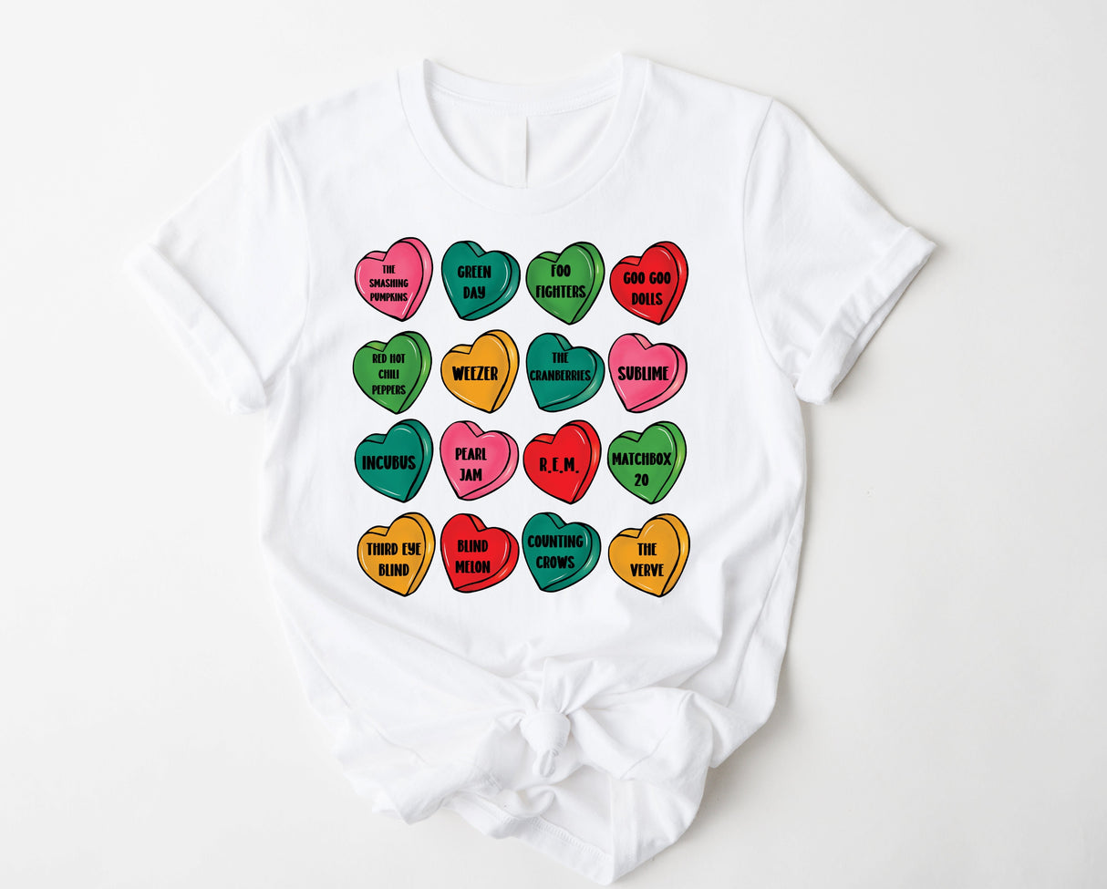 90's Rock Candy Hearts | Graphic Tee