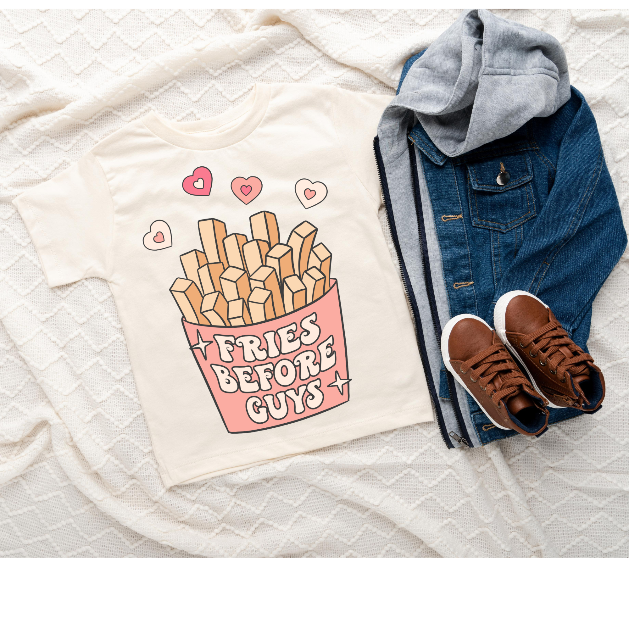 Fries before Guys | Kids Graphic Tee