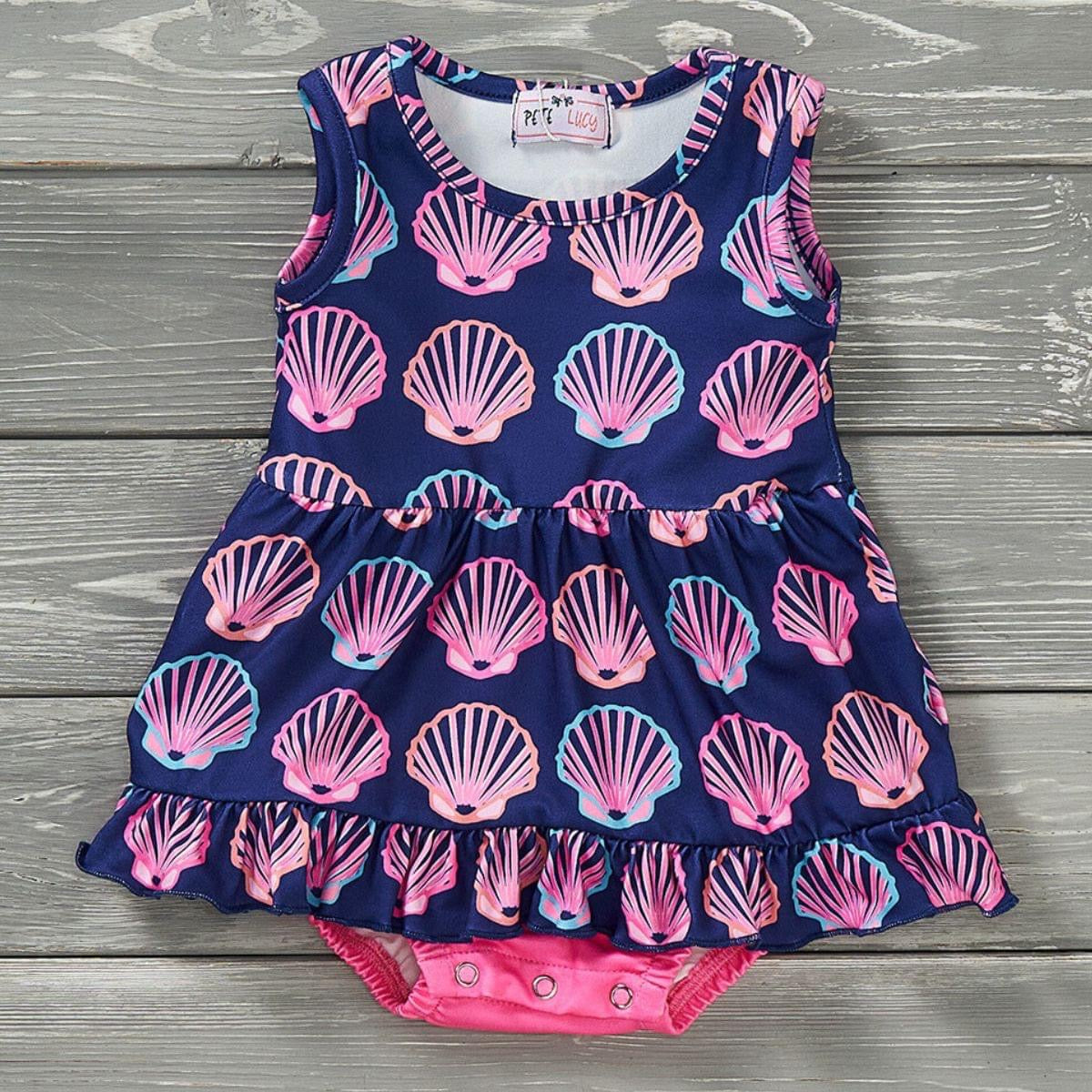 Sea Blush Treasures Baby Romper by Pete and Lucy