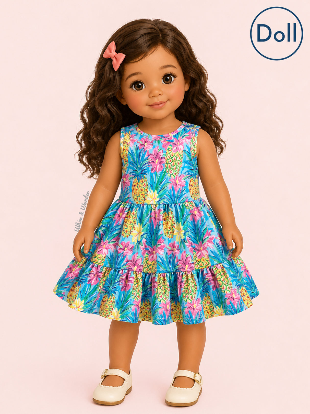 Preppy Pineapples Doll Dress for 18" Dolls | Pete + Lucy
