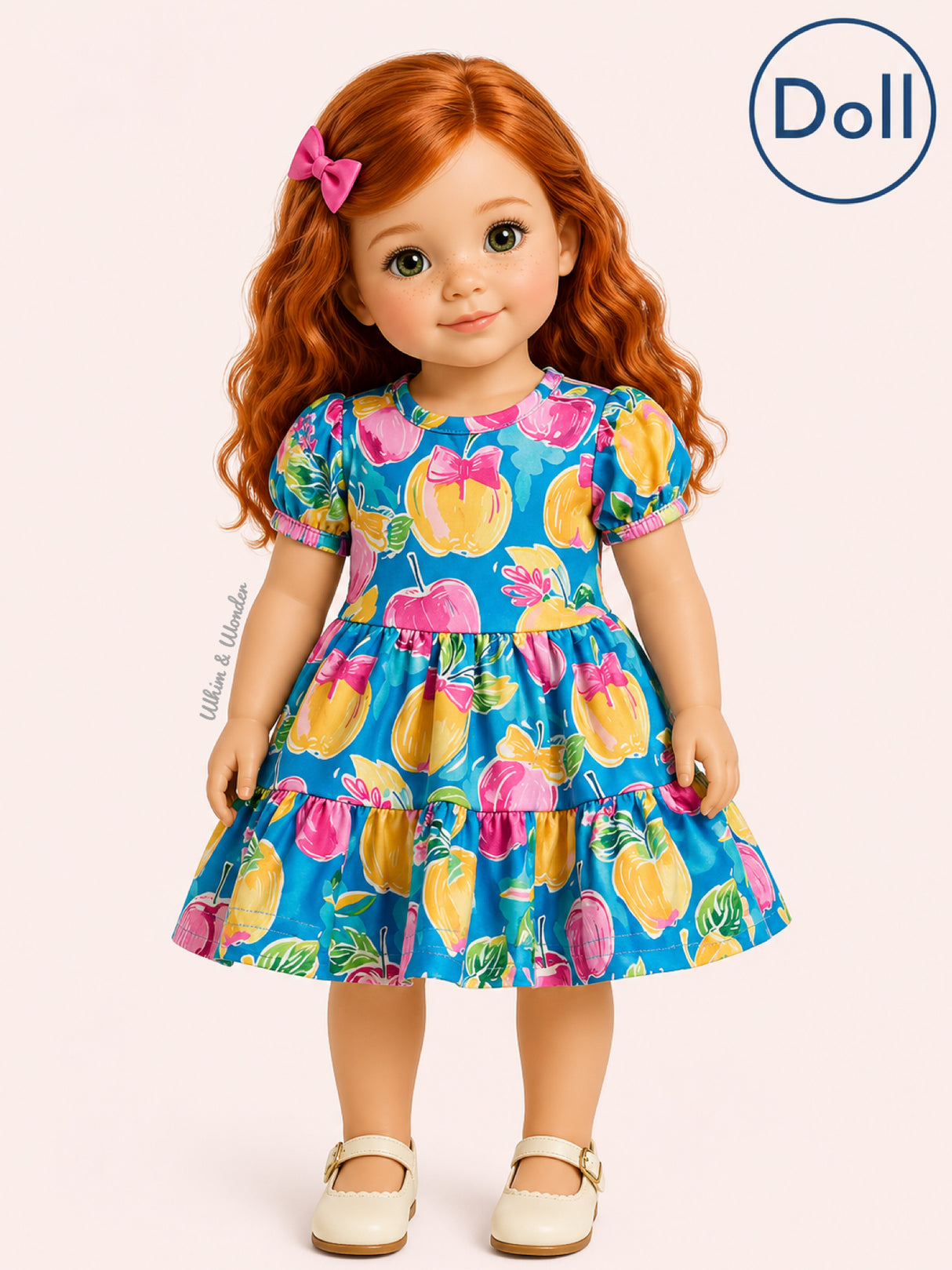 A+ Apples Doll Dress for 18" Dolls | Pete + Lucy