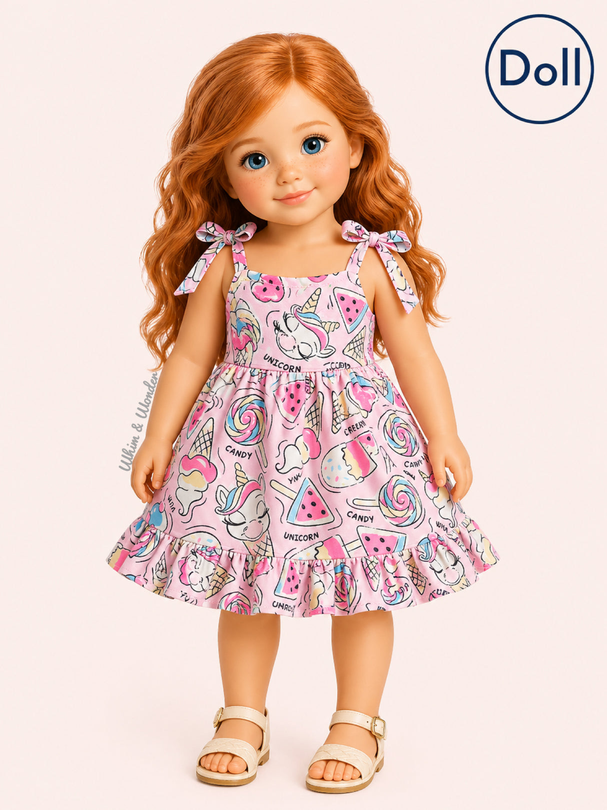 Summer Scoops Doll Dress for 18" Dolls | Pete + Lucy
