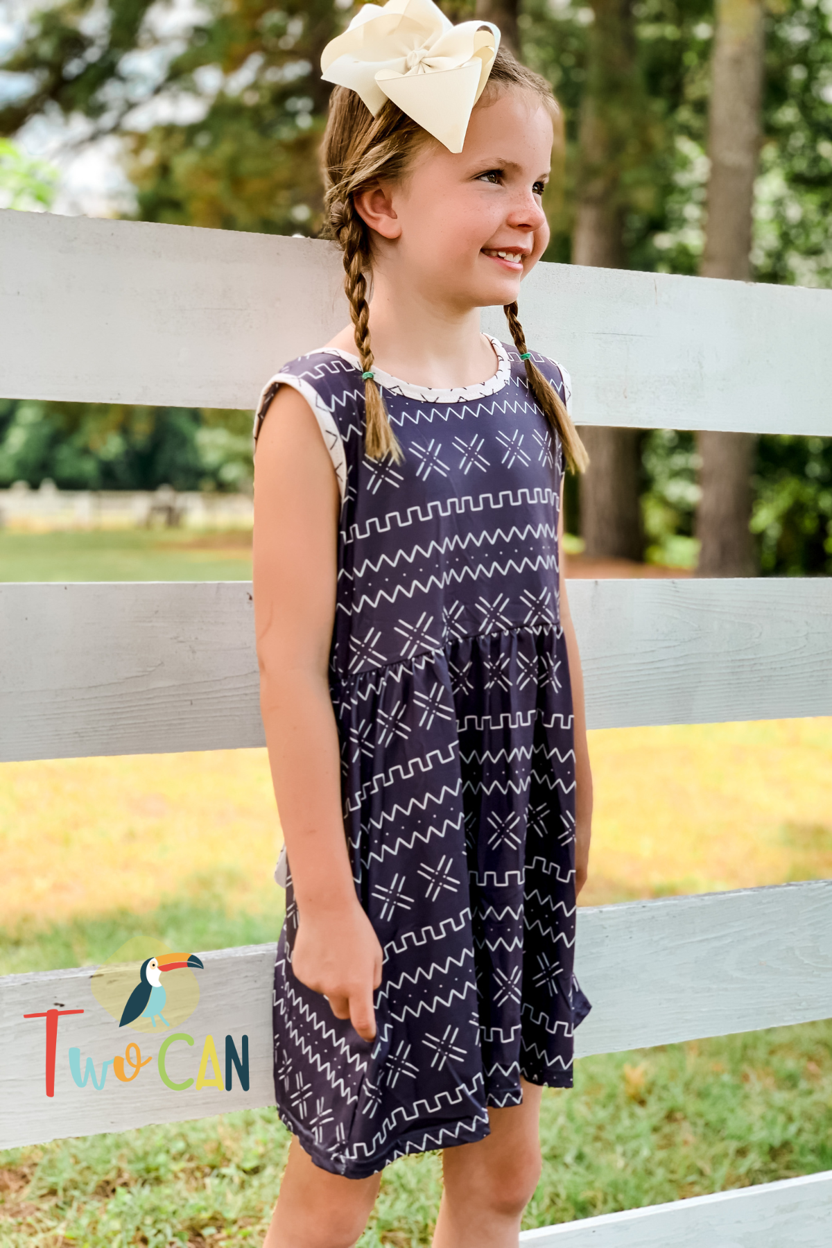 Tribal Vibes Bow Back Dress by Twocan