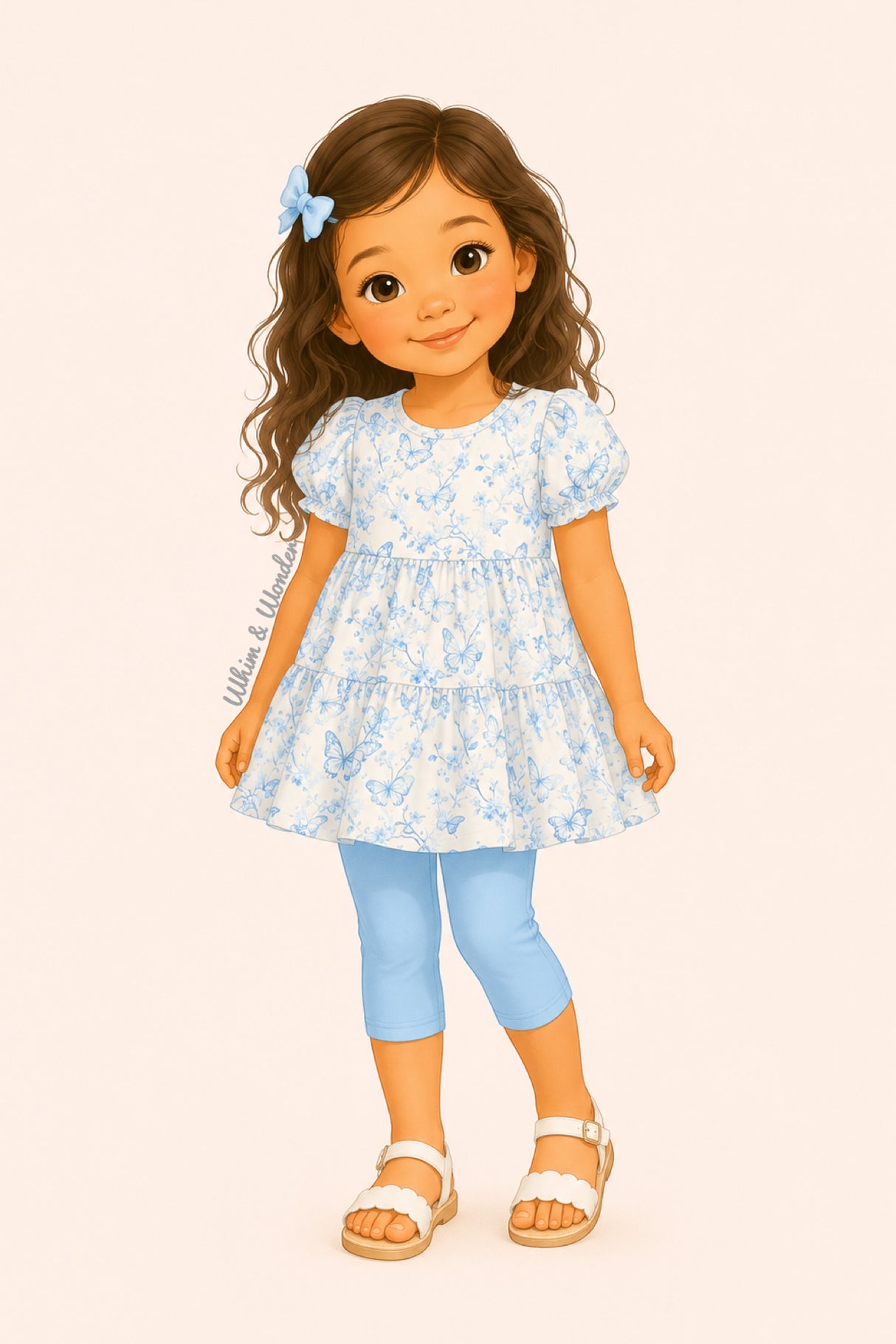Baby Blue Vintage French Fairytale Capri Set | Pete + Lucy