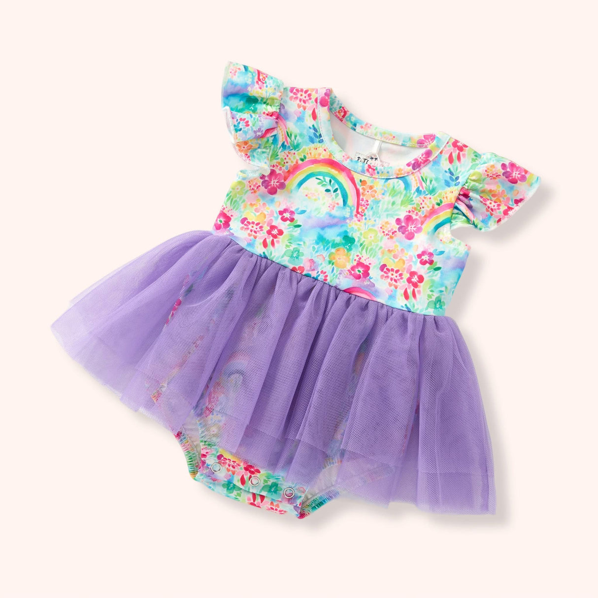 Over The Rainbow Baby Skirted Bubble | Pete + Lucy