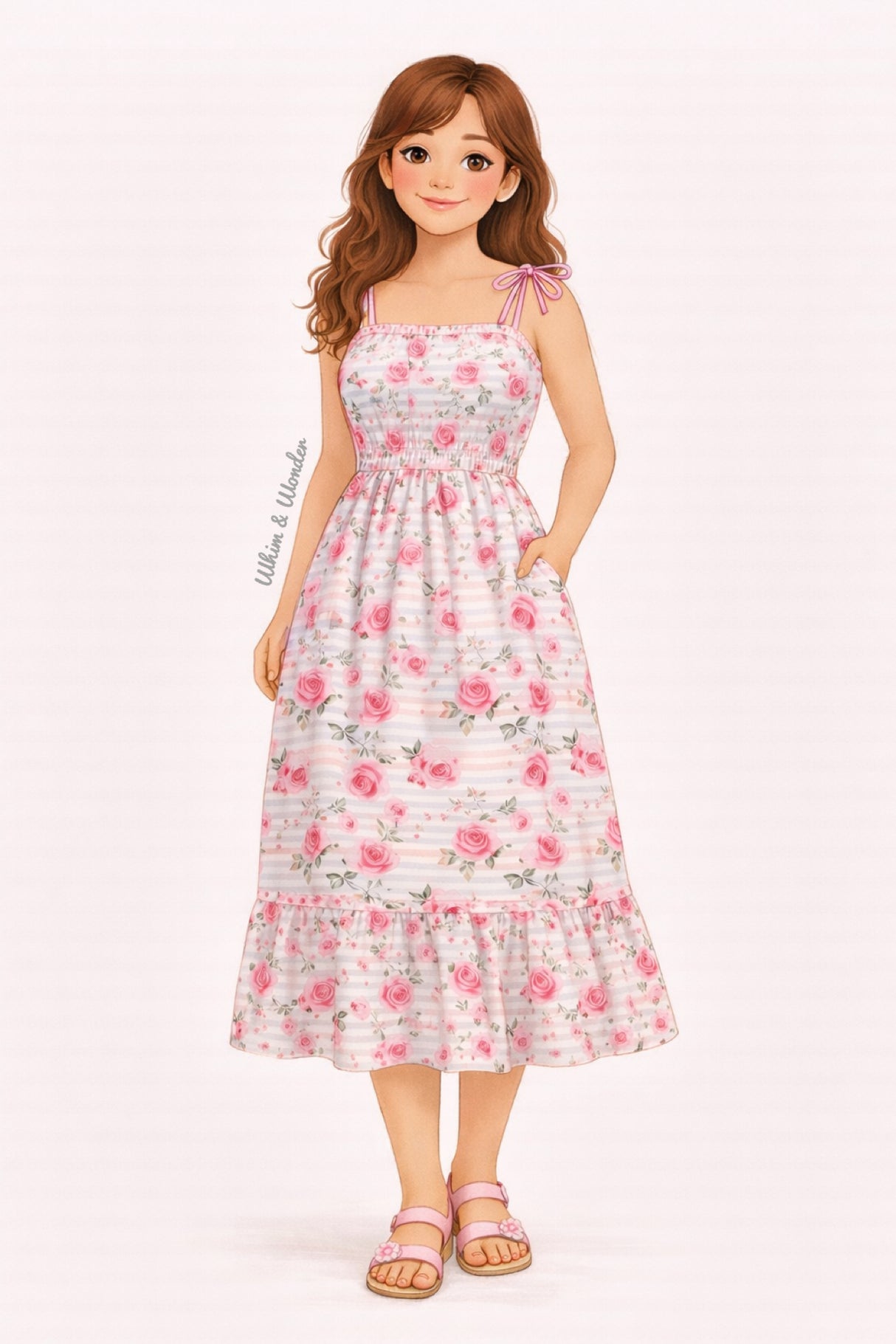 Pink Posies Mom Dress | Pete and Lucy | PREORDER