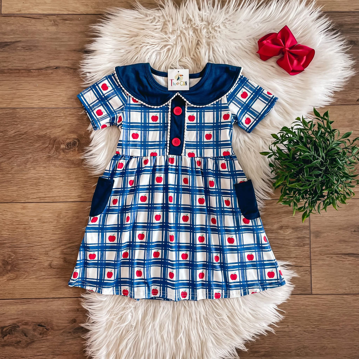 Plaid Apples Dress | Twocan