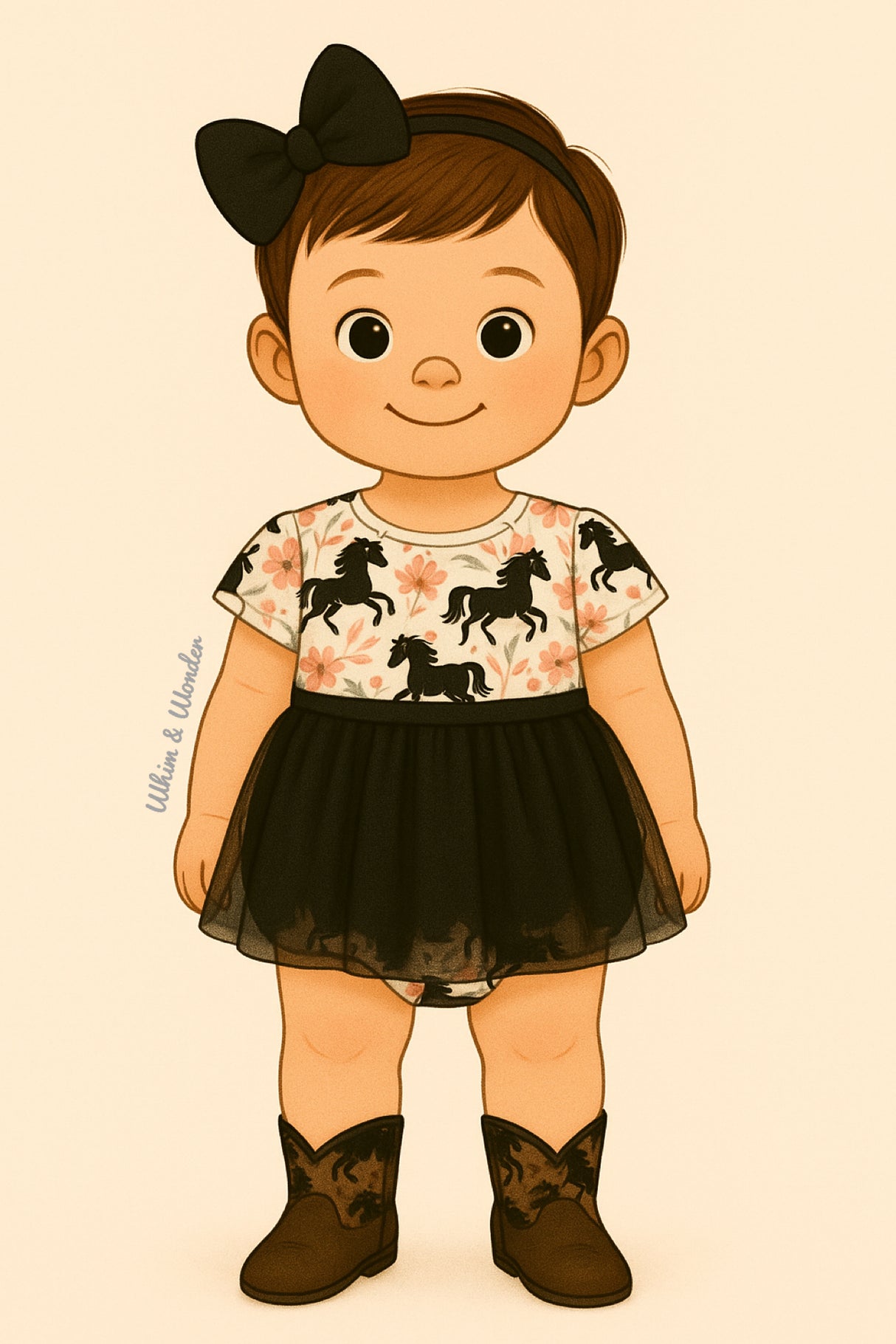 Midnight Mane Skirted Baby Bubble | Twocan