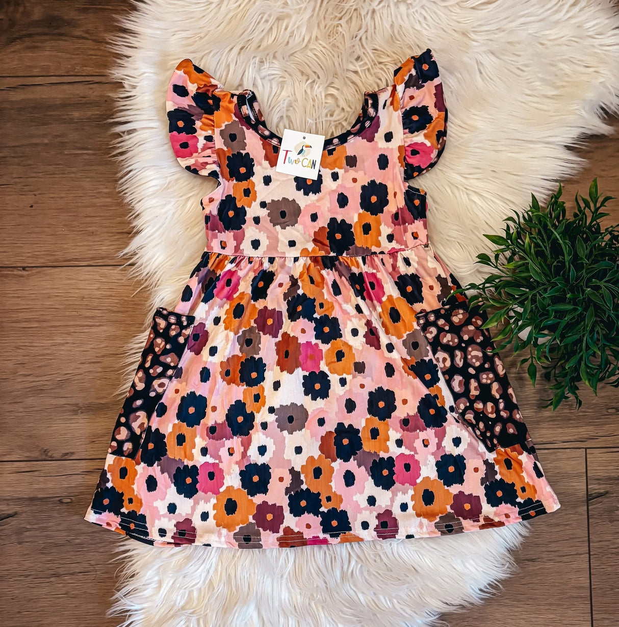 Leopard Floral Dress | TwoCan