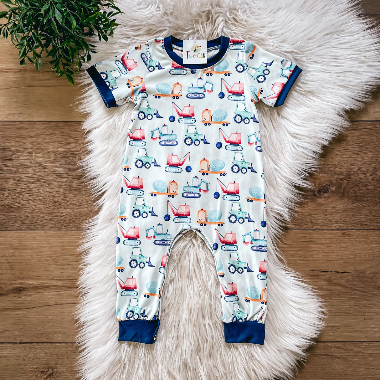 Construction Baby Romper by Twocan