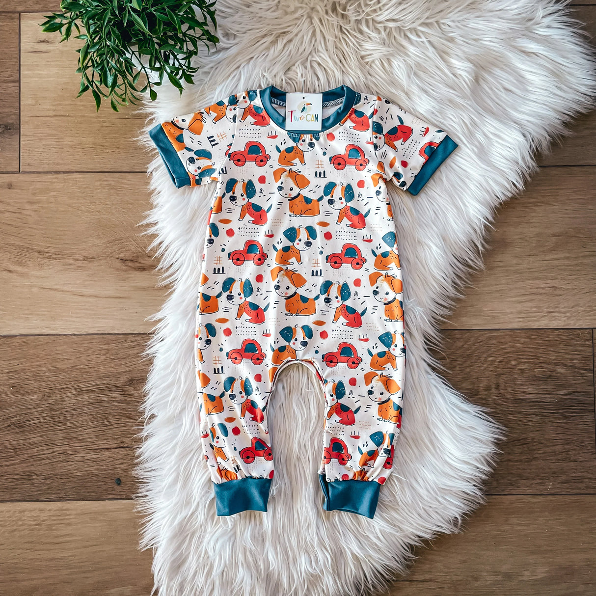 Sketchy Pups Baby Romper | TwoCan
