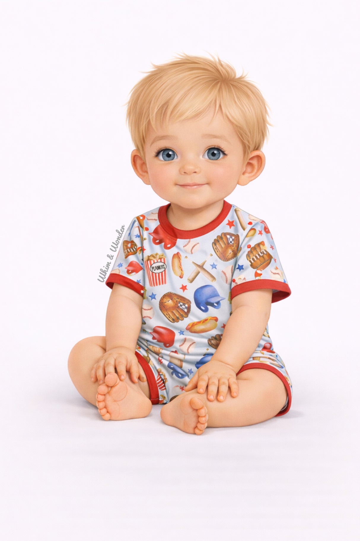 Baseball Life Boys Romper | Pete + Lucy