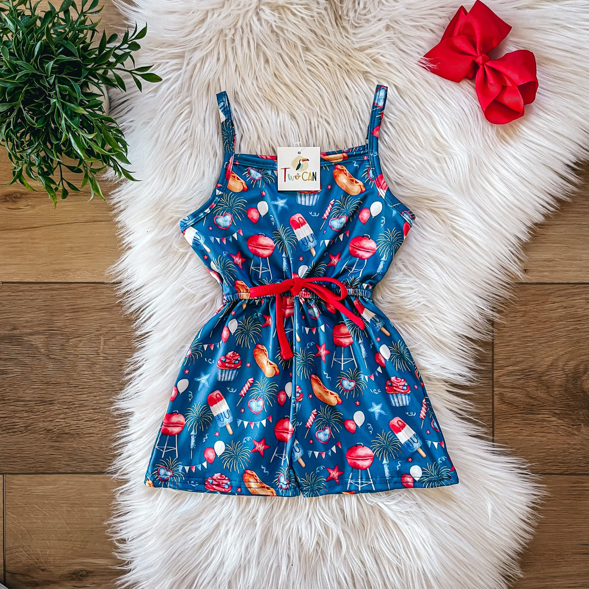 Patriotic Picnic Girls Romper | TwoCan