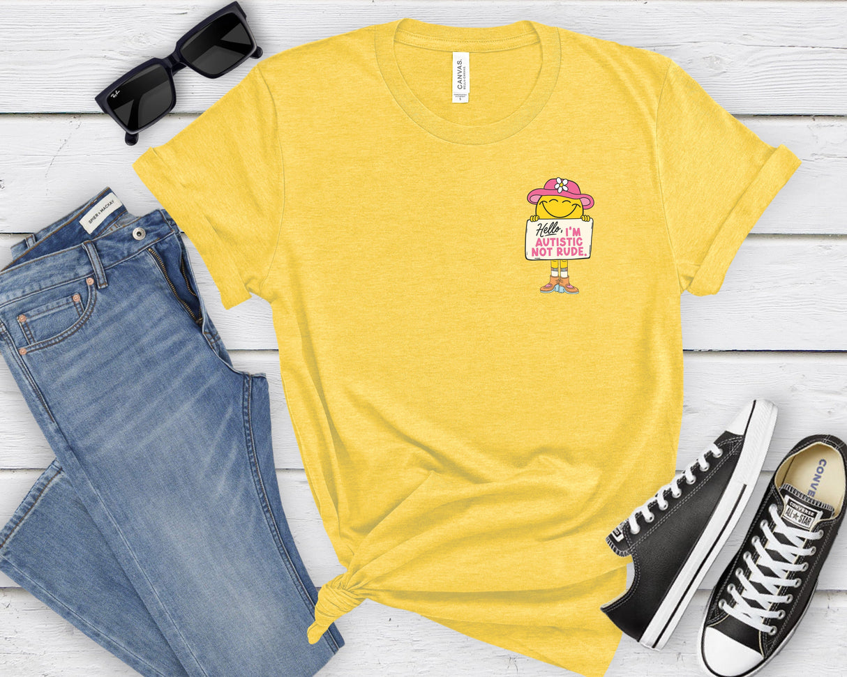I’m Autistic, Not Rude Graphic Tee
