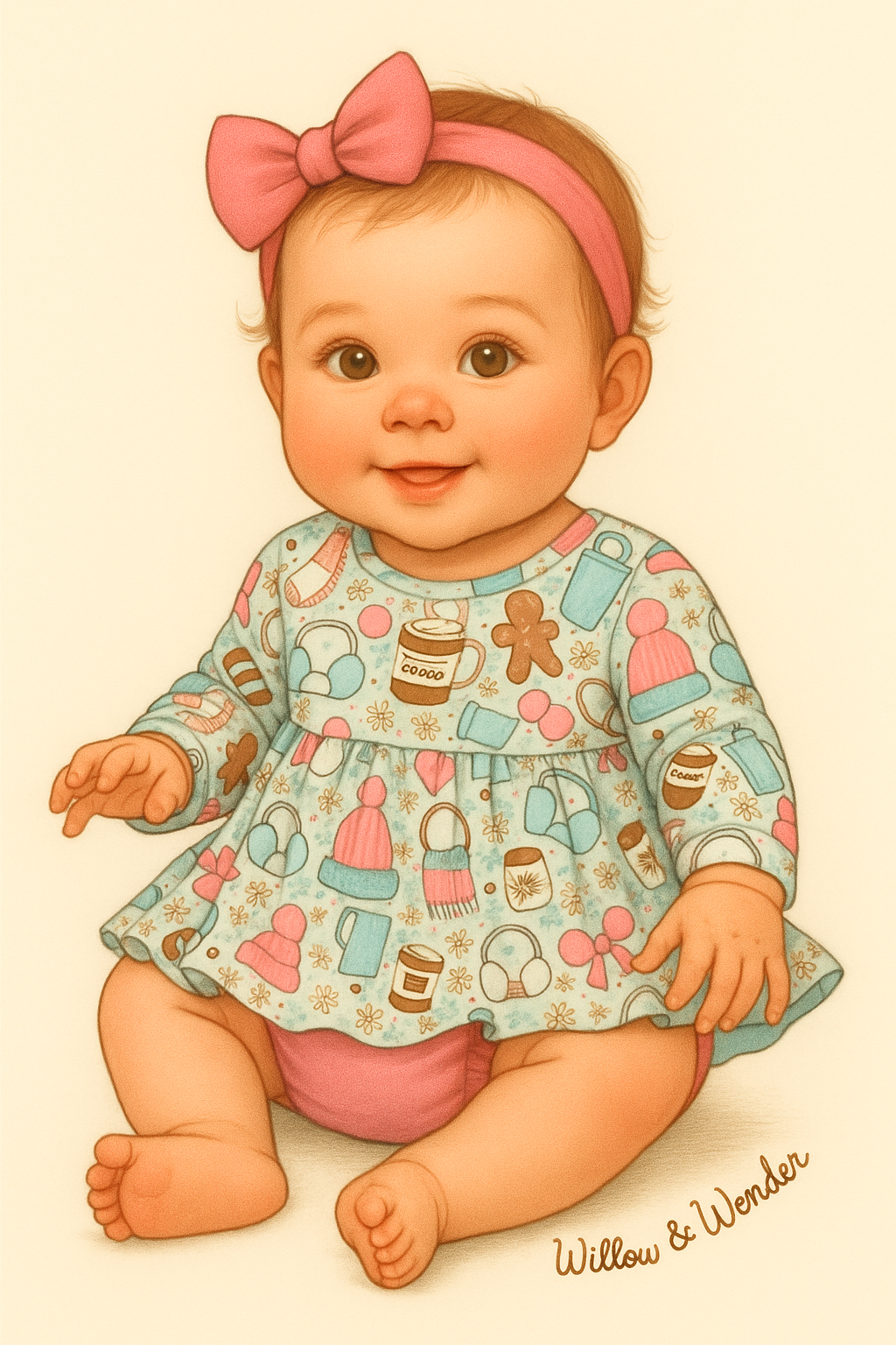 Snow Day Baby Skirted Bubble | Pete + Lucy