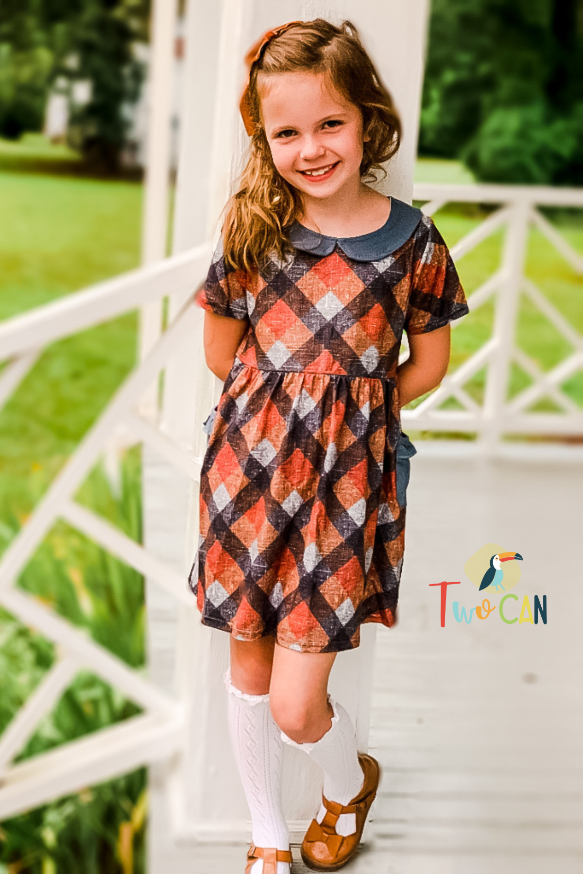 Textured Plaid Dress by Twocan