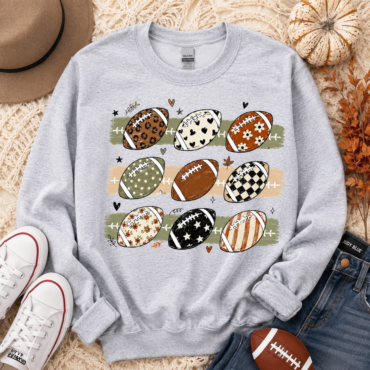 Football Grid Graphic Sweatshirt | Women's