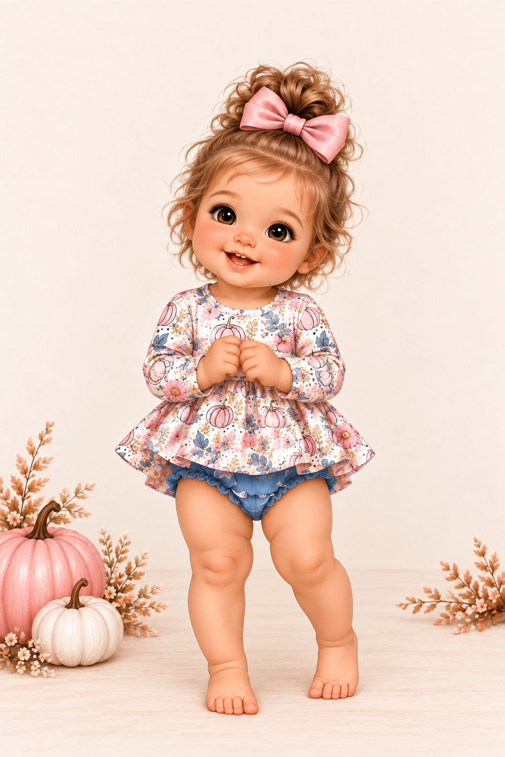 Blush Harvest Baby Skirted Bubble | Pete + Lucy