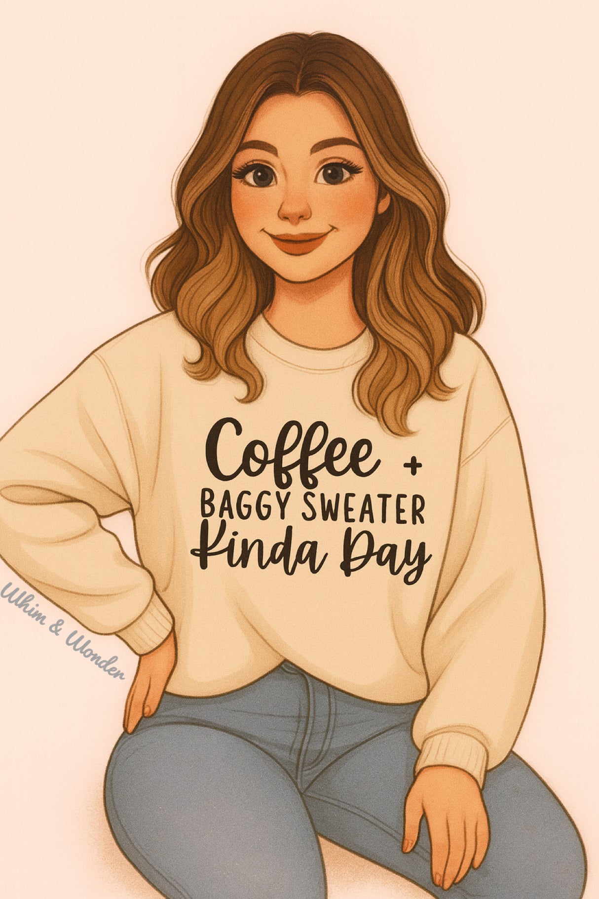 Coffee & Baggy | Graphic Sweatshirt