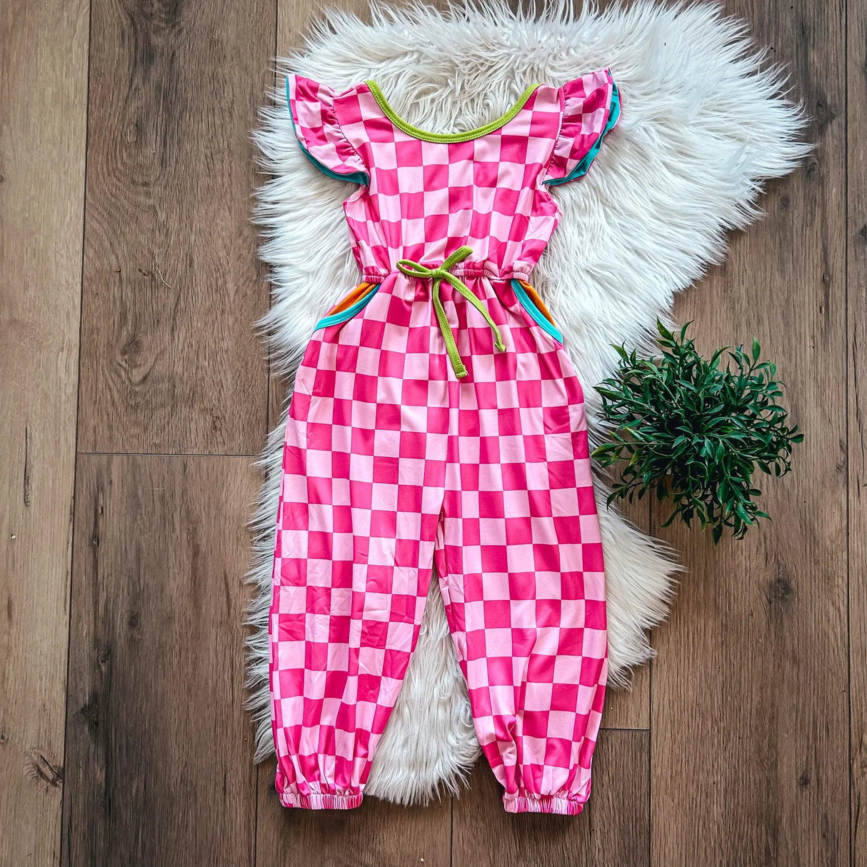 Neon Checkerboard Jumpsuit | TwoCan
