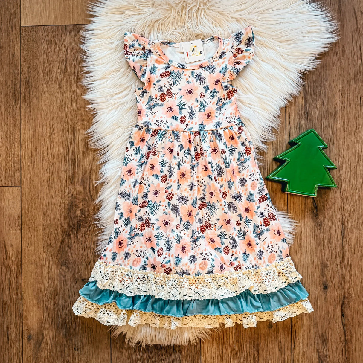 Pink Pinecones Maxi Dress | Twocan