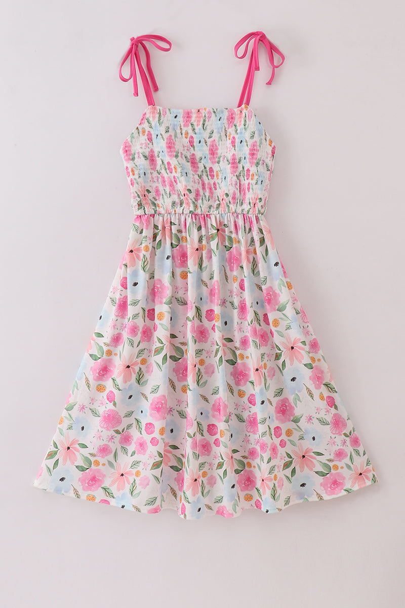 Blossom Bliss Smocked Mom Dress