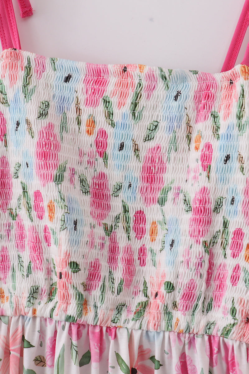 Blossom Bliss Smocked Mom Dress