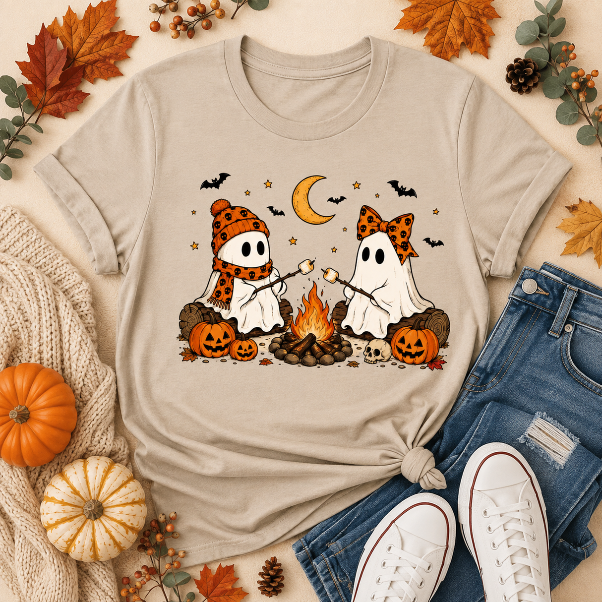 Camping Ghosts Graphic Tee | Women's