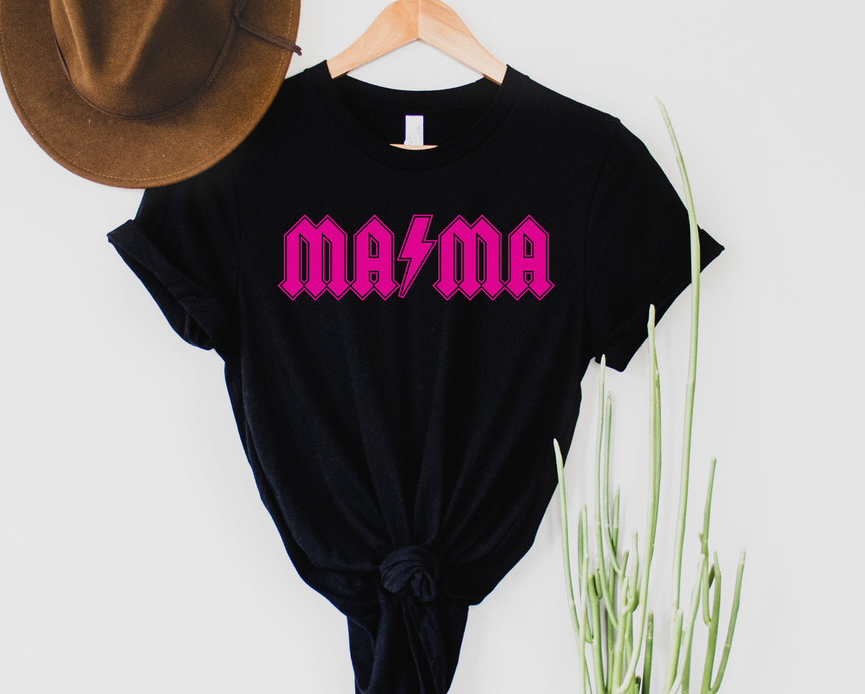 Hot Pink Rocker Mama | Graphic Tee
