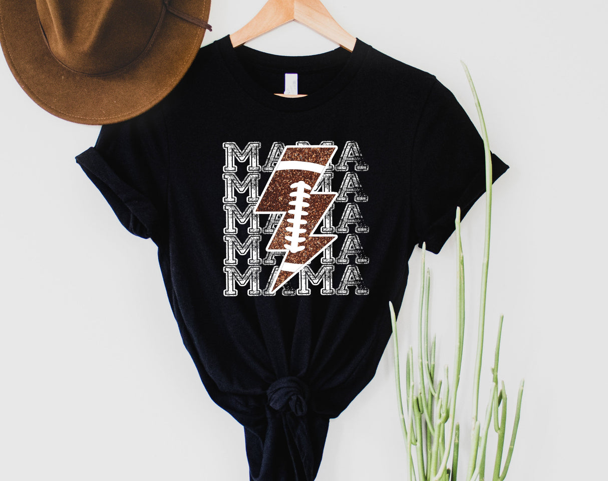 Football Mama Lightning | Graphic Tee