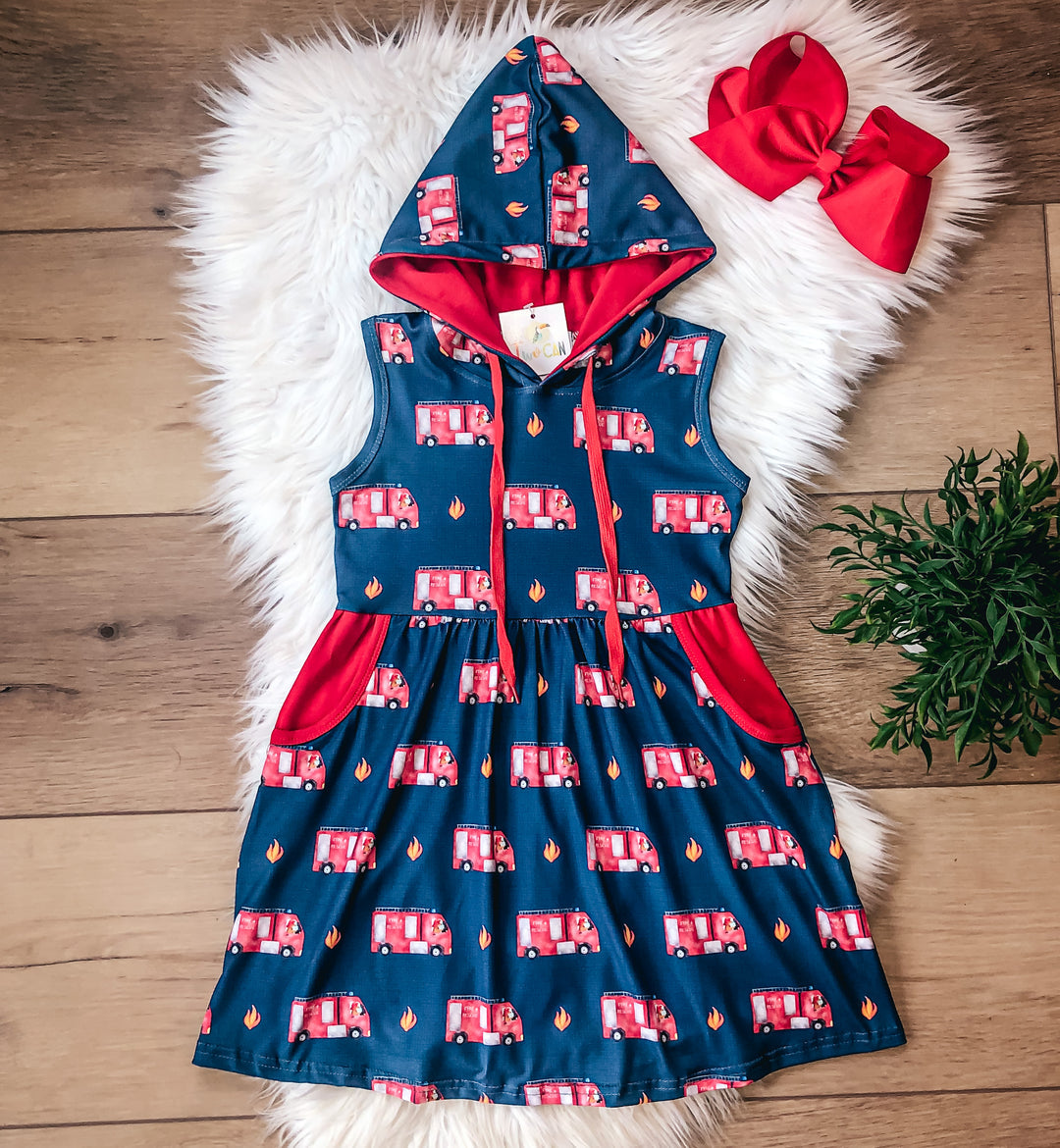 Sound the Alarm Hooded Dress | TwoCan