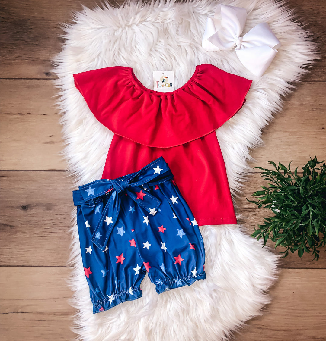 Americana Stars Shorts Set by Twocan