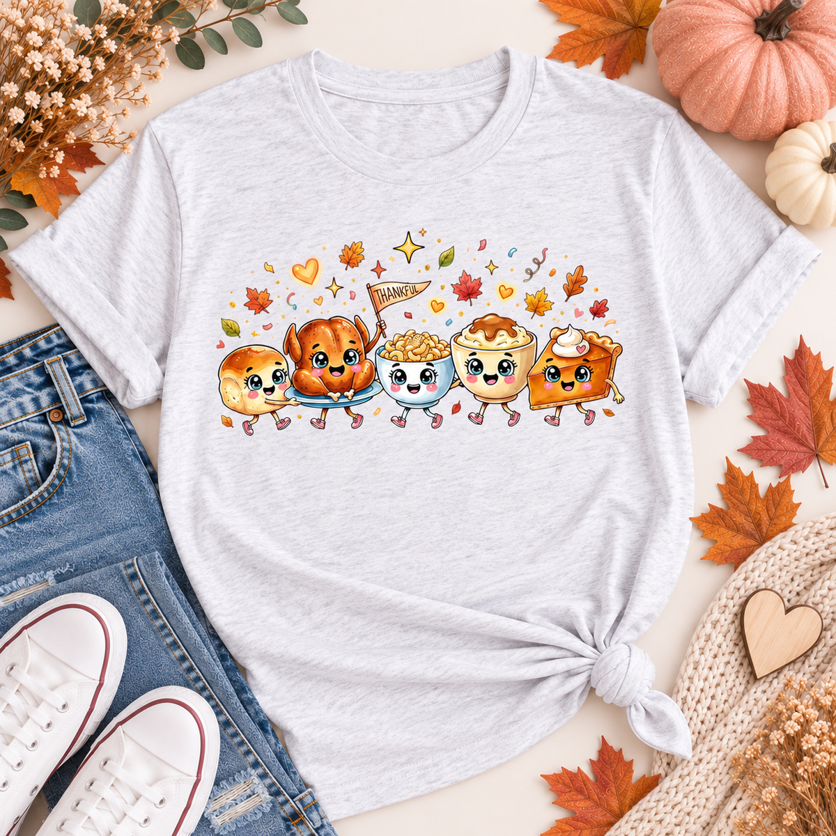 Thanksgiving Doodles Graphic Tee | Women's