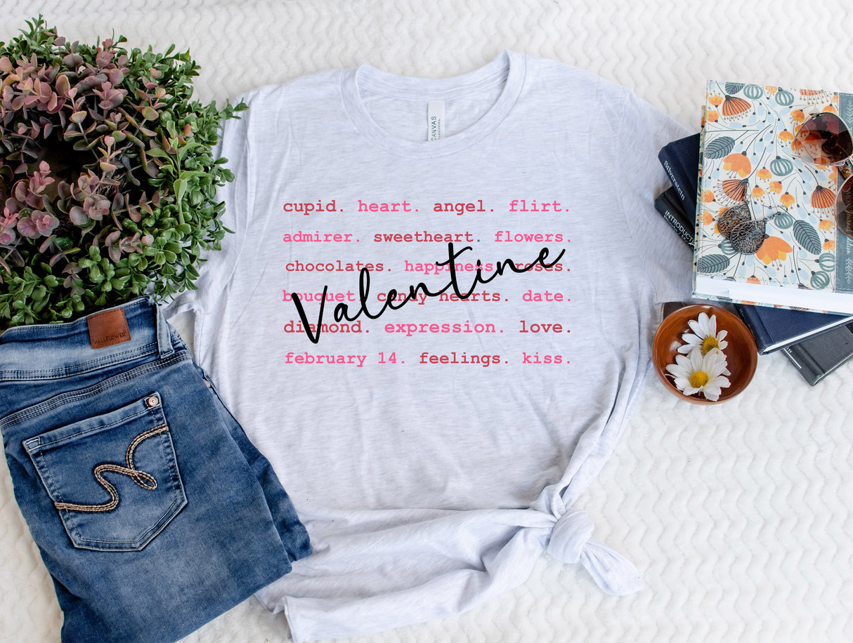 Valentine Typography | Graphic Tee or Sweatshirt