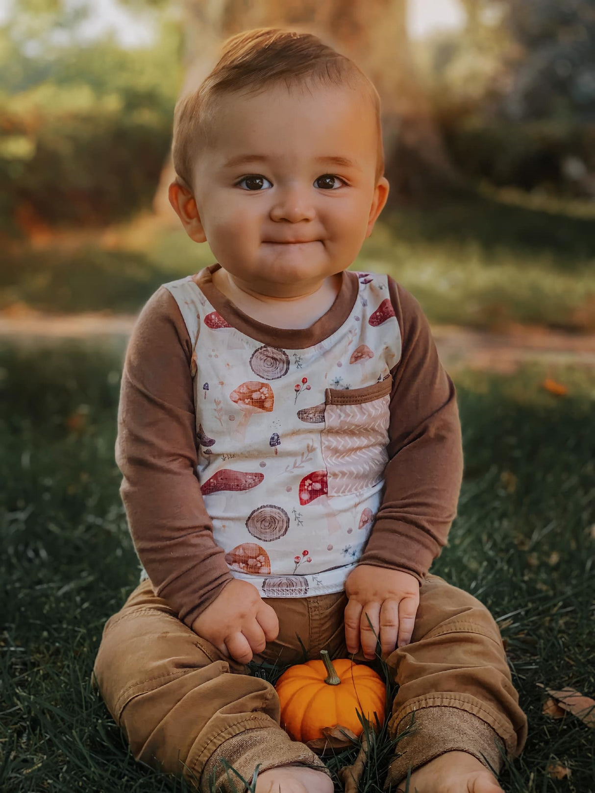 Moody Mushroom Pocket Tee by Twocan