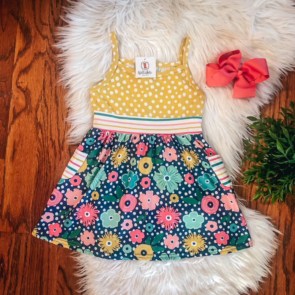 Fun Floral Days Tank Dress by Wellie Kate