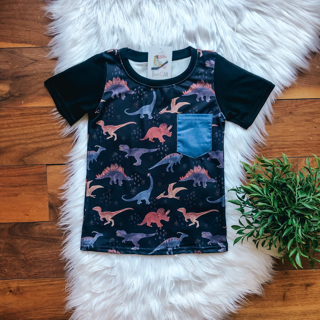 Denim Dino Pocket Tee | Twocan