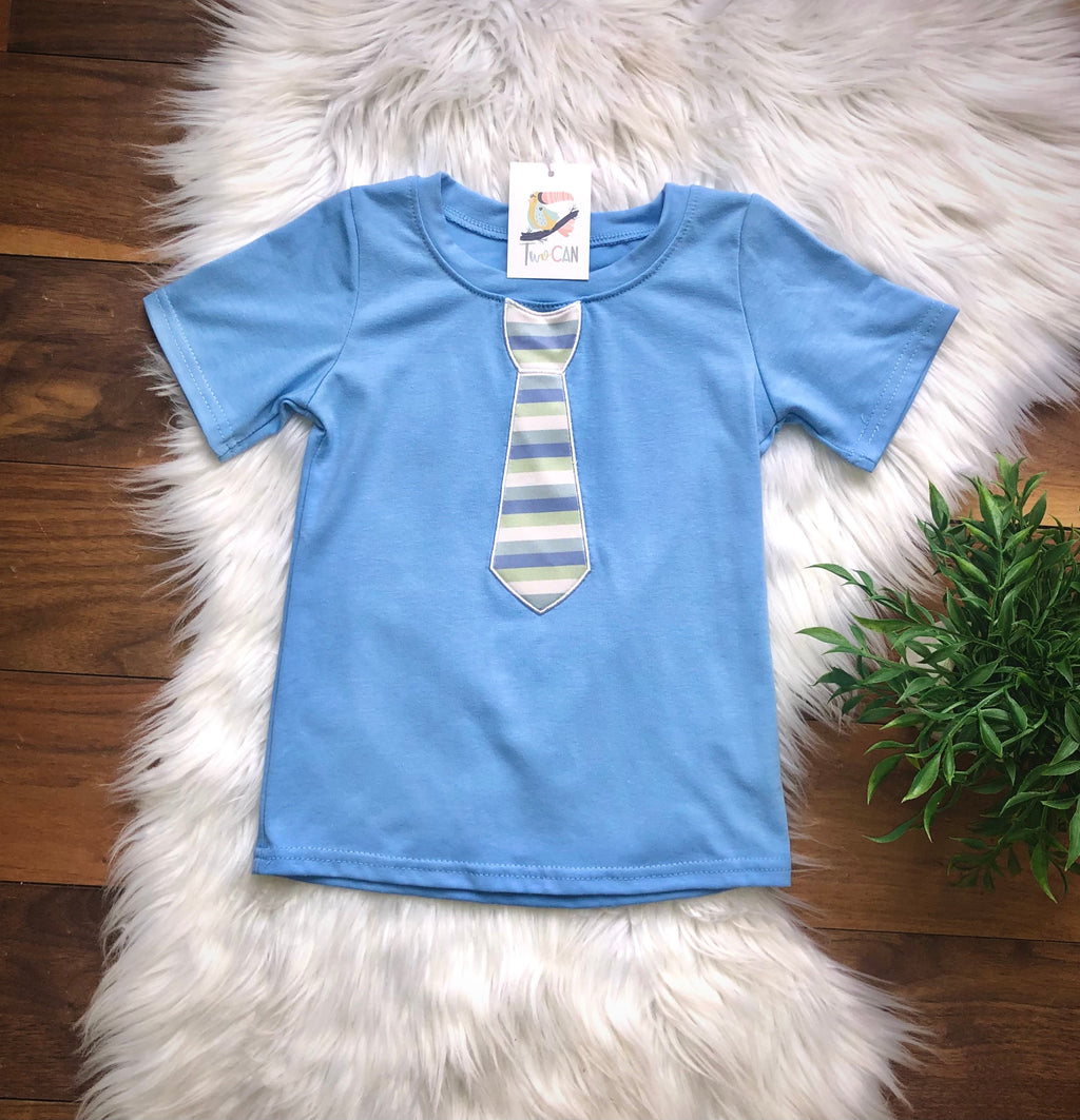 Springtime Stripes Tie Shirt by Twocan